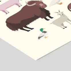 Plakat - Gårdens dyr