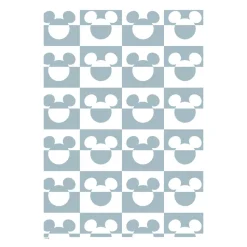 Plakat - Mickey Mouse blåt og hvidt mønster A3