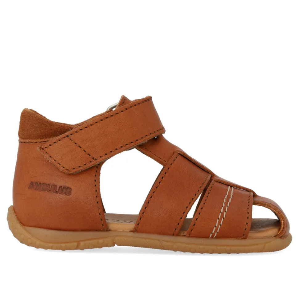 Prewalker sandal med velcro - Cognac/Cognac
