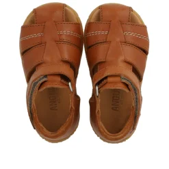 Prewalker sandal med velcro - Cognac/Cognac