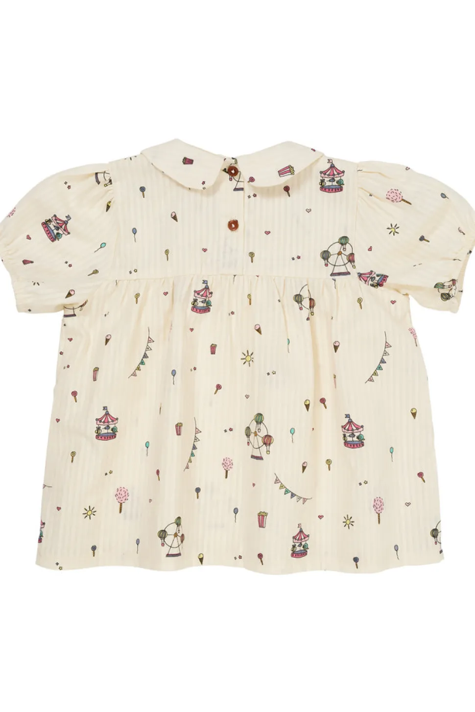 Printed bluse m. krave - TIVOLI