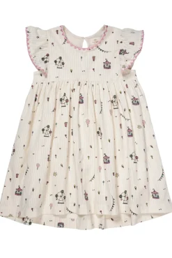 Printed kjole m. flæser - TIVOLI