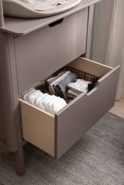 Puslebord med skuffer - jetty beige FSC®