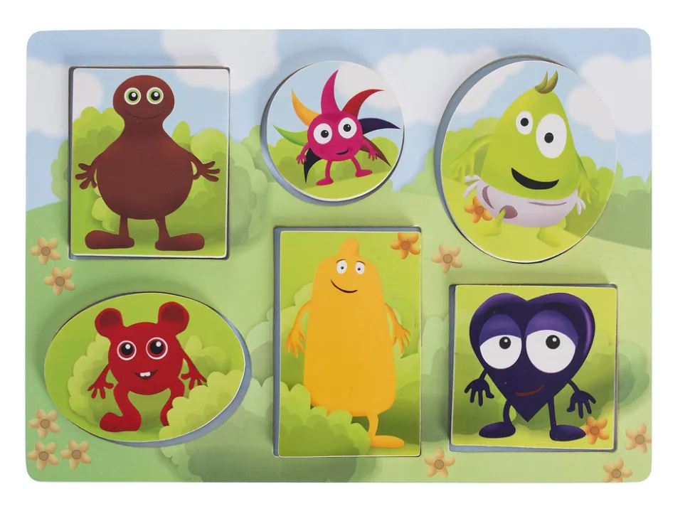 Puslespil i træ med titte-bøhmotiv