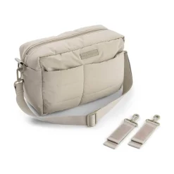 Quiltet barnevognstaske Sand