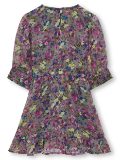 Rachel langærmet Aop kjole - DECEMBER SKY