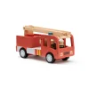 Rød Brandbil i træ med 3 brandmænd