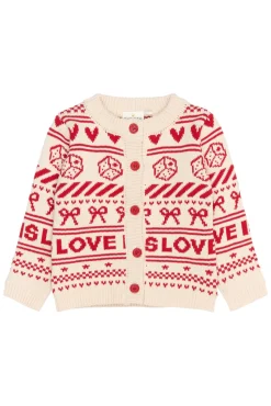 Regina Jacquard Cardigan - GARDENIA