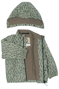 Regnsæt m. Fleece - Iceberg green