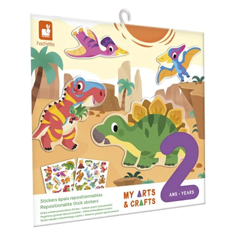 Repositionable Thick Stickers-Dinosaur