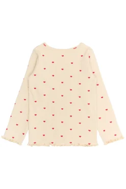 Rhea Rib Bluse - GARDENIA