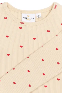 Rhea Rib Bluse - GARDENIA