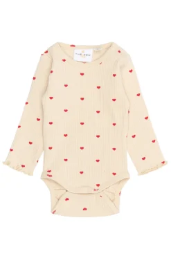 Rhea Rib Body Langærmet - GARDENIA