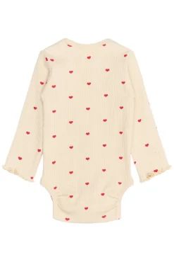 Rhea Rib Body Langærmet - GARDENIA