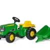 Rolly Kid traktor John Deere pedal traktor med trailer