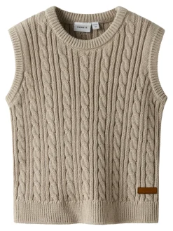 Roman Strikket Vest - Island Fossil