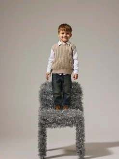 Roman Strikket Vest - Island Fossil