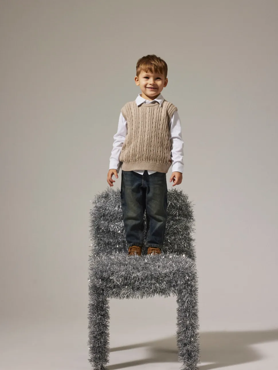 Roman Strikket Vest - Island Fossil