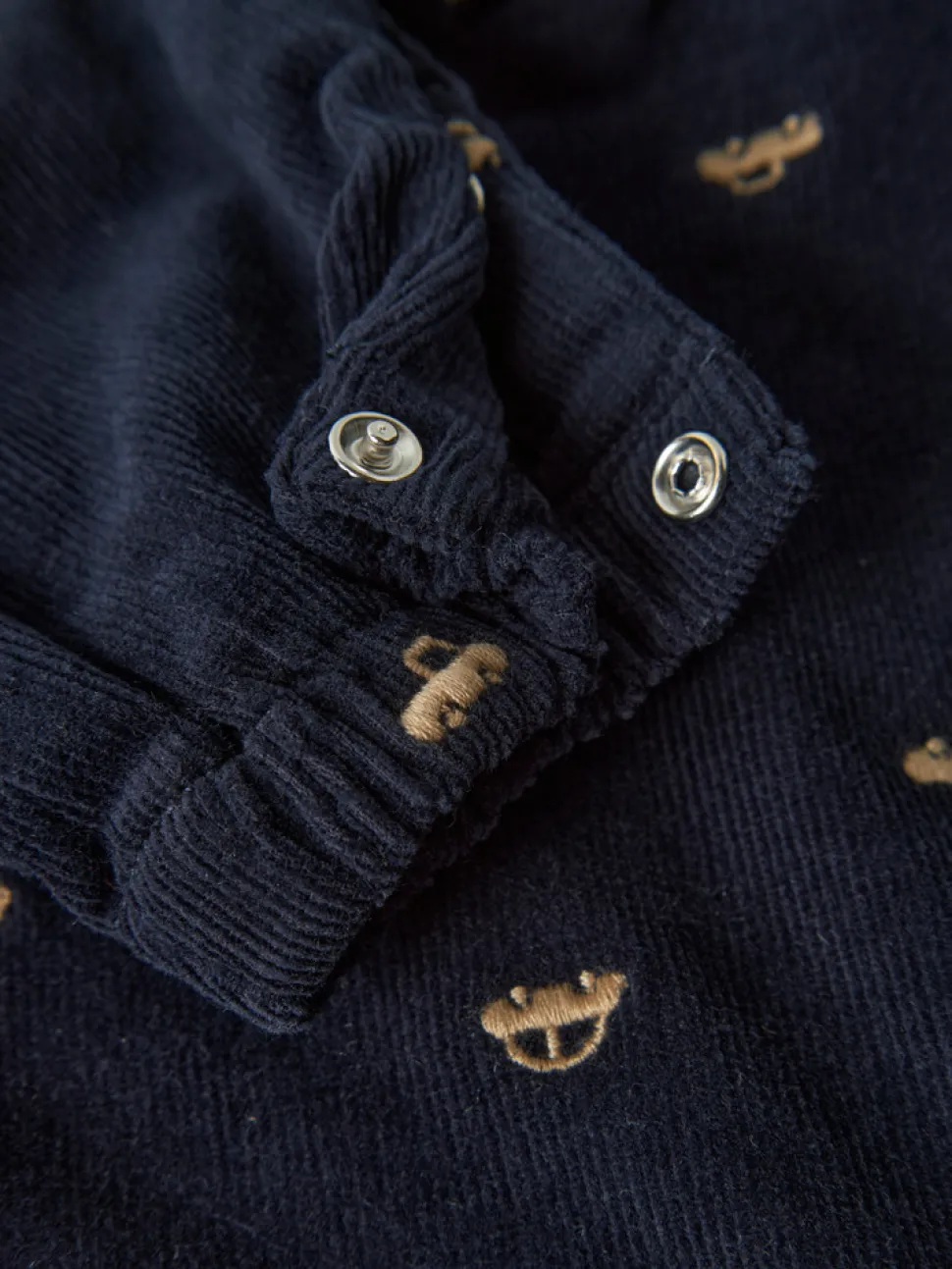 Ron Reg Cord Emb Smækbukser - Navy Blazer