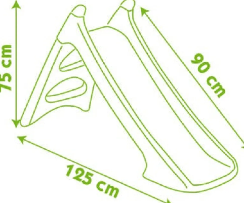 Rutsjebane 90cm rød/grøn
