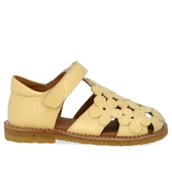 Sandal med blomster og velcro - 2706