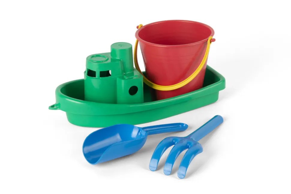 Sandsæt med grøn båd RECYCLED