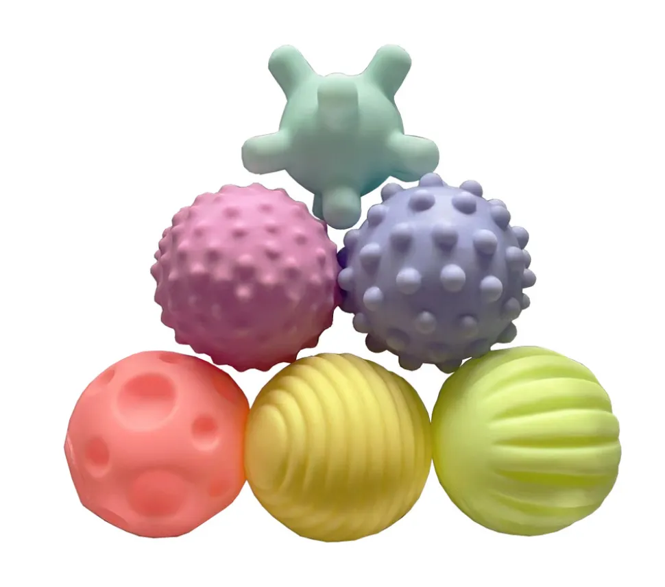 Sansebolde med farver og struktur, 6 stk.