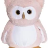 Selvlysende Ugle, plysdyr lyserød, 25 cm