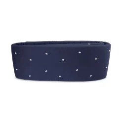 Sengerand - Midnight og broderet Christian hval