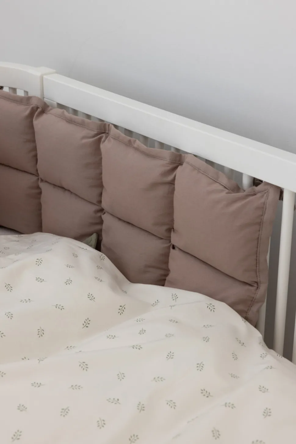 Sengerand, kapok, halv længde, jetty beige