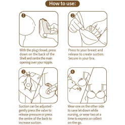 Shell Silikone Brystpumpe 120ml