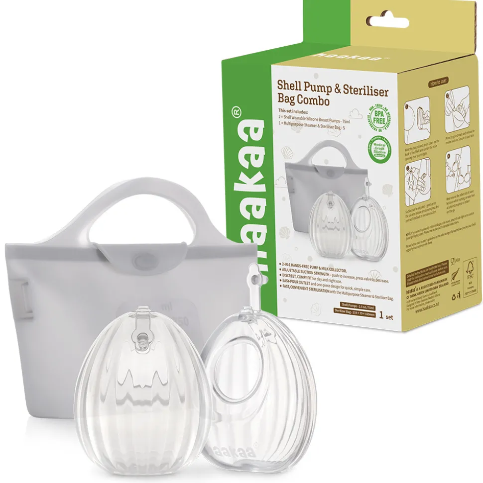 Shell Silikone Brystpumpe 75ml - 2-pak