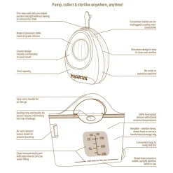 Shell Silikone Brystpumpe 75ml - 2-pak