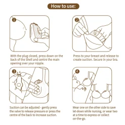Shell Silikone Brystpumpe 75ml - 2-pak