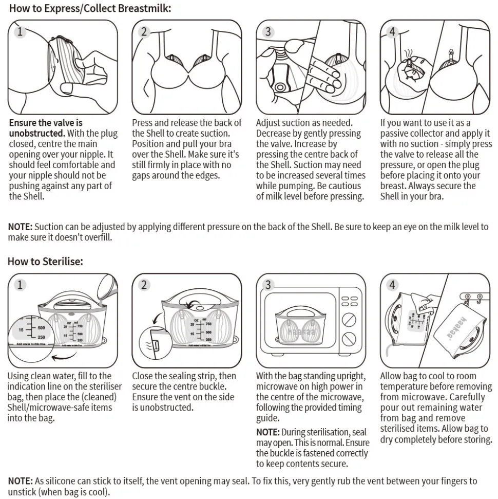 Shell Silikone Brystpumpe 75ml - 2-pak