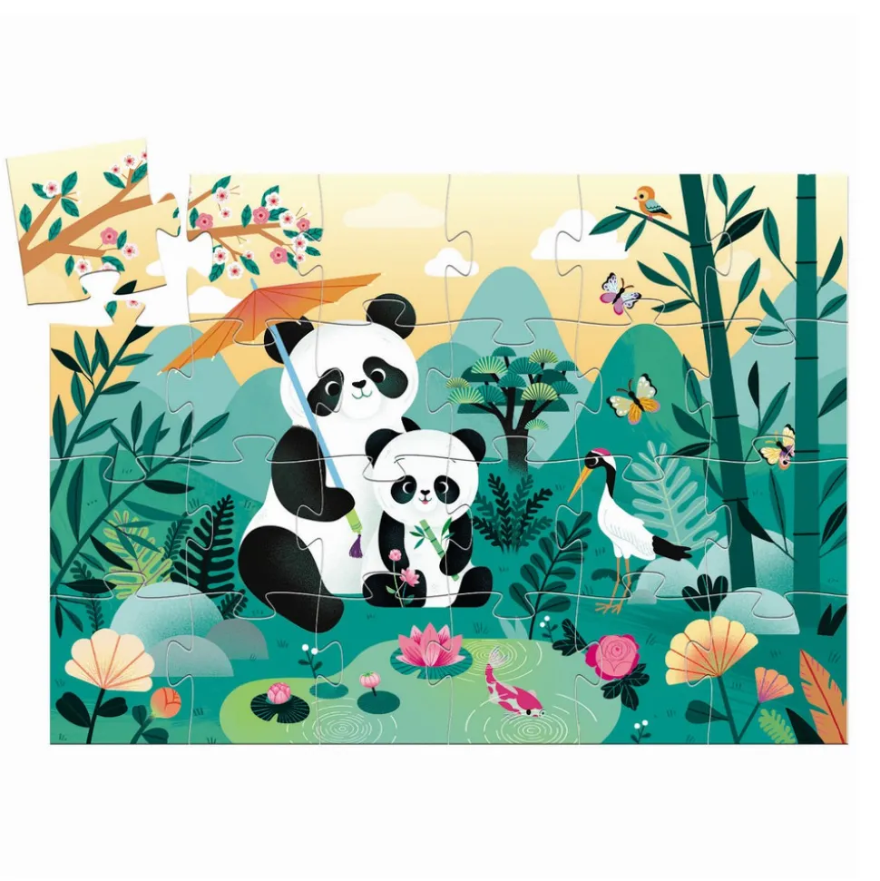 Silhuetpuslespil, Panda - 24 brikker