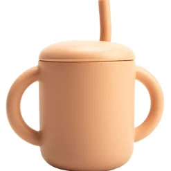 Silicone Kop med sugerør og dobbelt håndtag