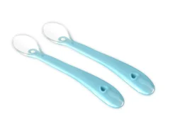 Silicone spoon - aquamarine 2-pack