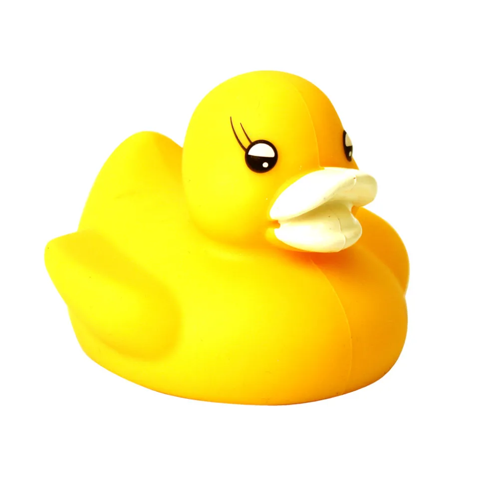 Silikone badeænder, rød, gul, grøn eller blå - 1 stk