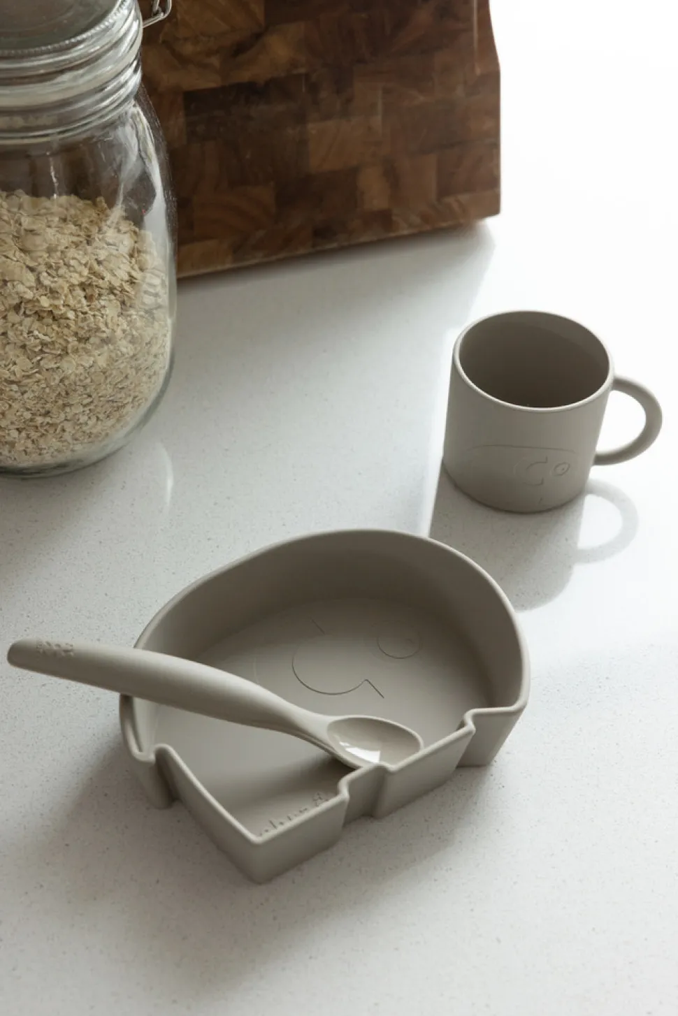 Silikone skesæt, lang, jetty beige