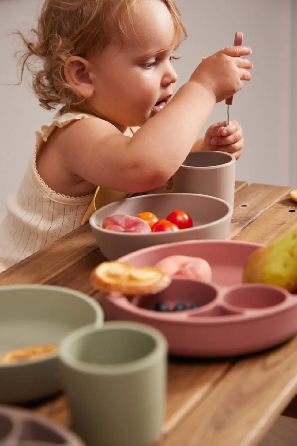 Silikone skål 2-pak - Warm Grey