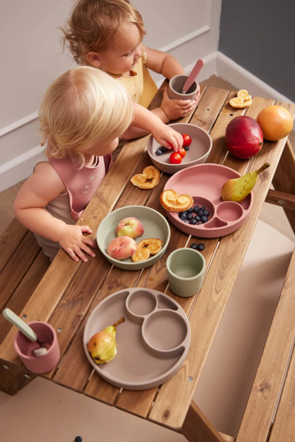 Silikone skål 2-pak - Warm Grey