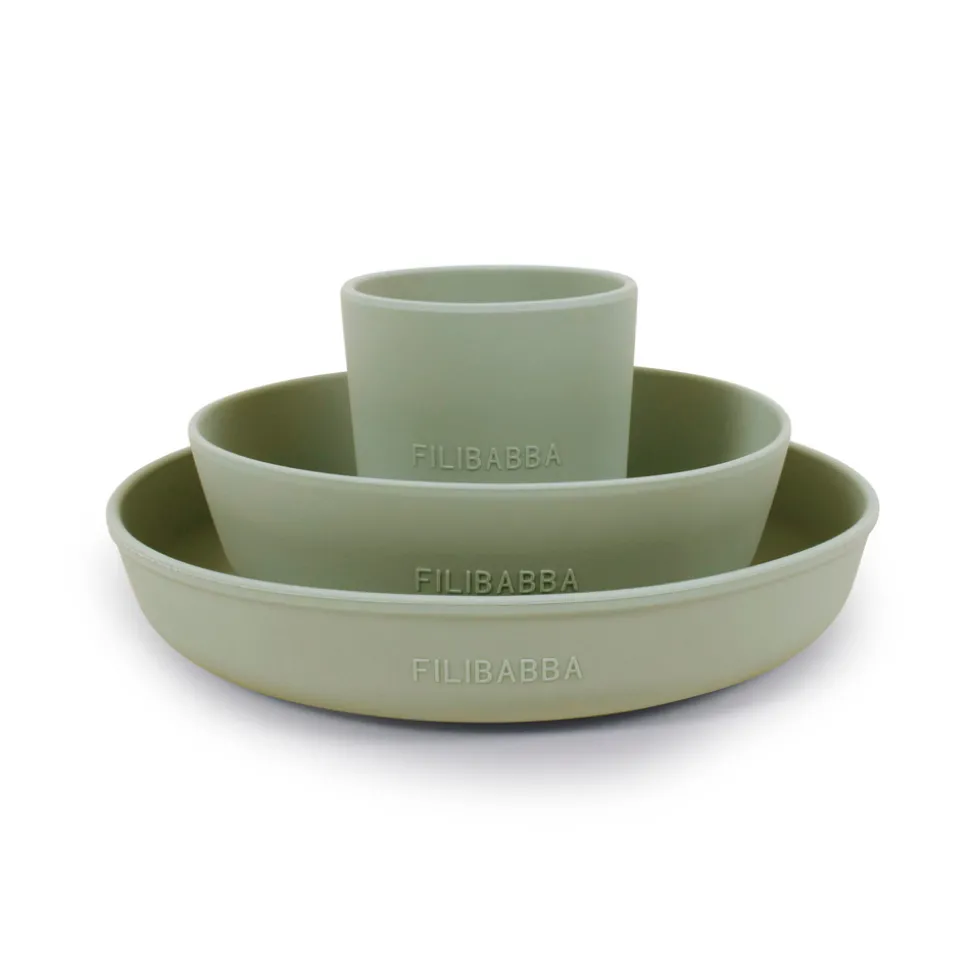 Silikone spisesæt - green