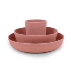 Silikone spisesæt - rose