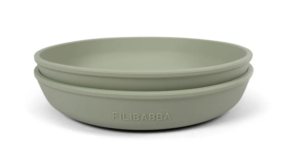 Silikone tallerken - green