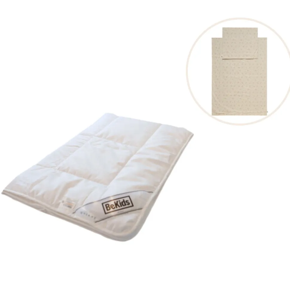 Silke babydyne med sengetøj - Misty rose