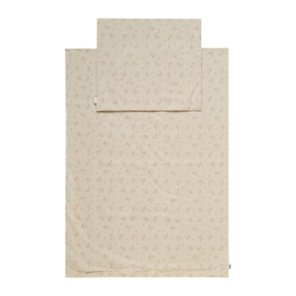 Silke babydyne med sengetøj - Misty rose