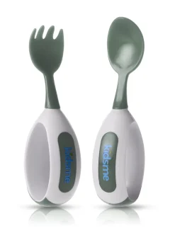 Ske & gaffel sæt - Grøn