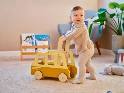 Skolebus skubbevogn gul