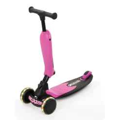 Skootie 2i1 løbehjul - neon pink